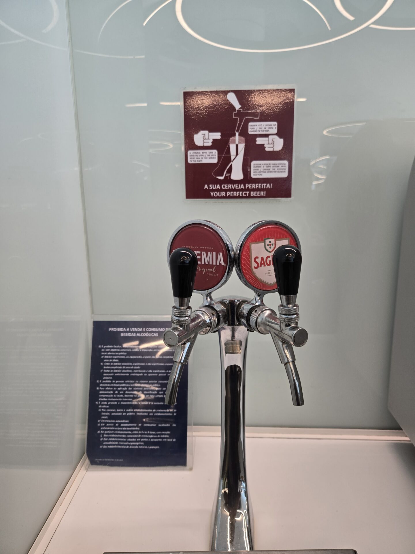 a tap with two taps on it