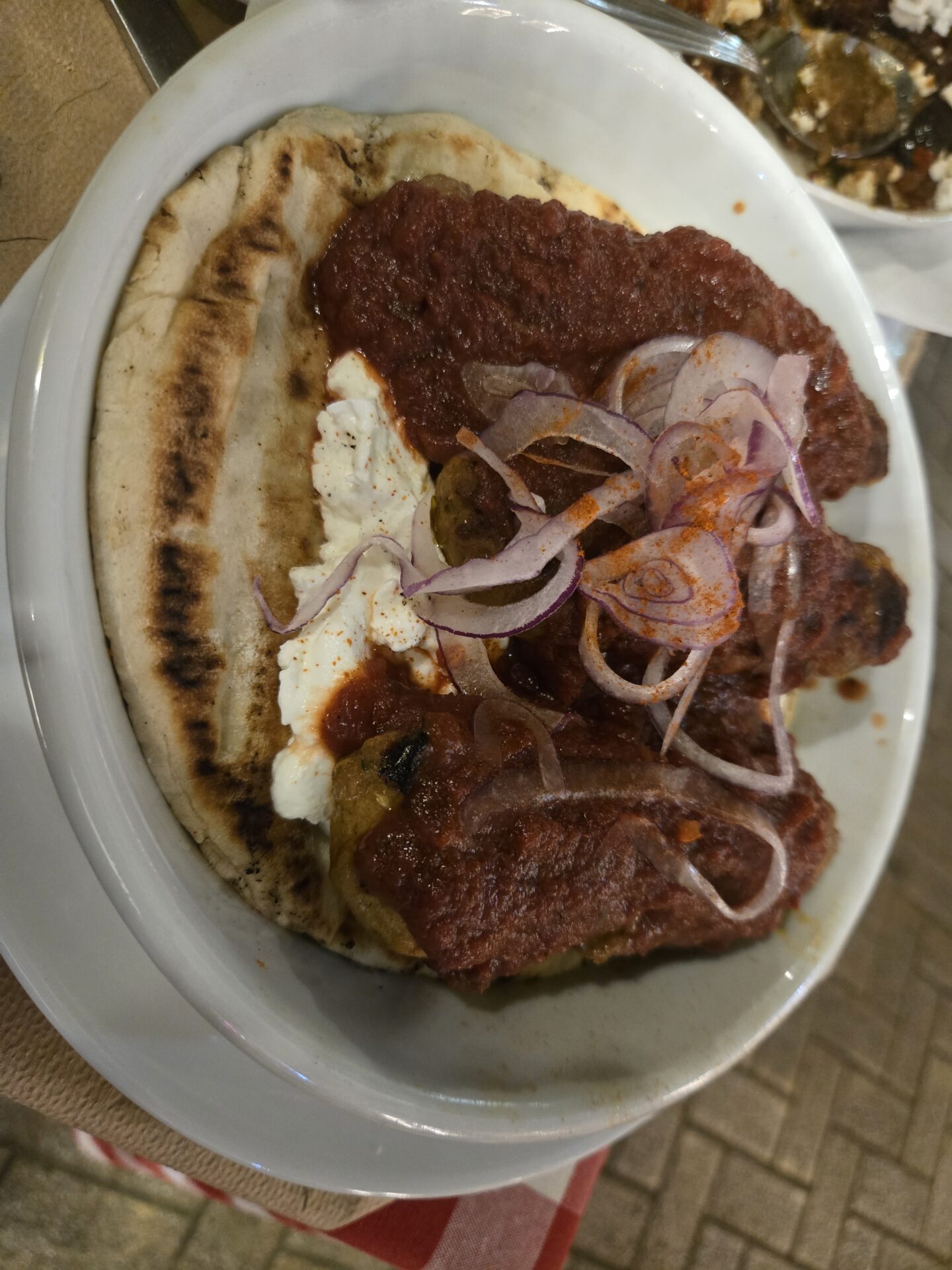 a plate of food on a table