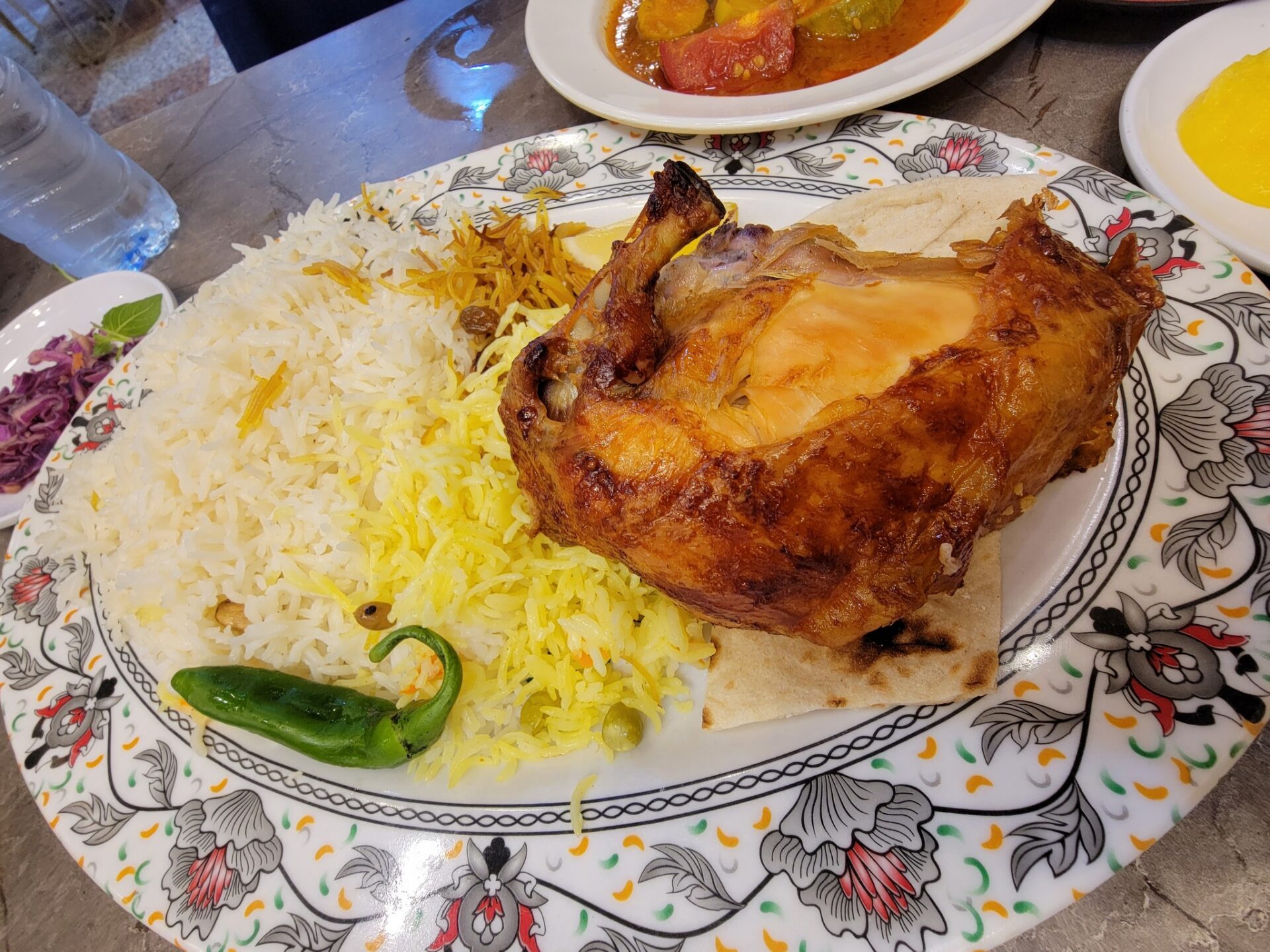 a plate of food on a table