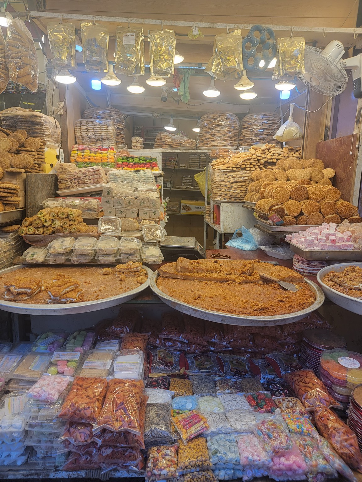 a large display of food