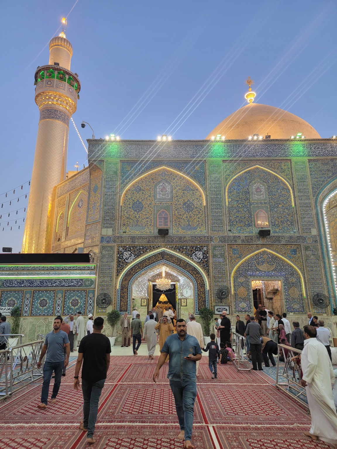 a group of people outside a building
