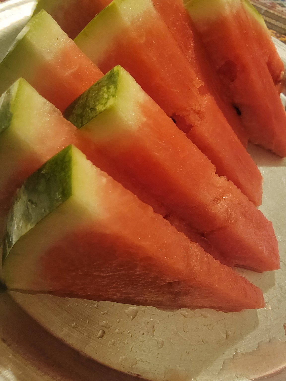 a watermelon slices on a plate