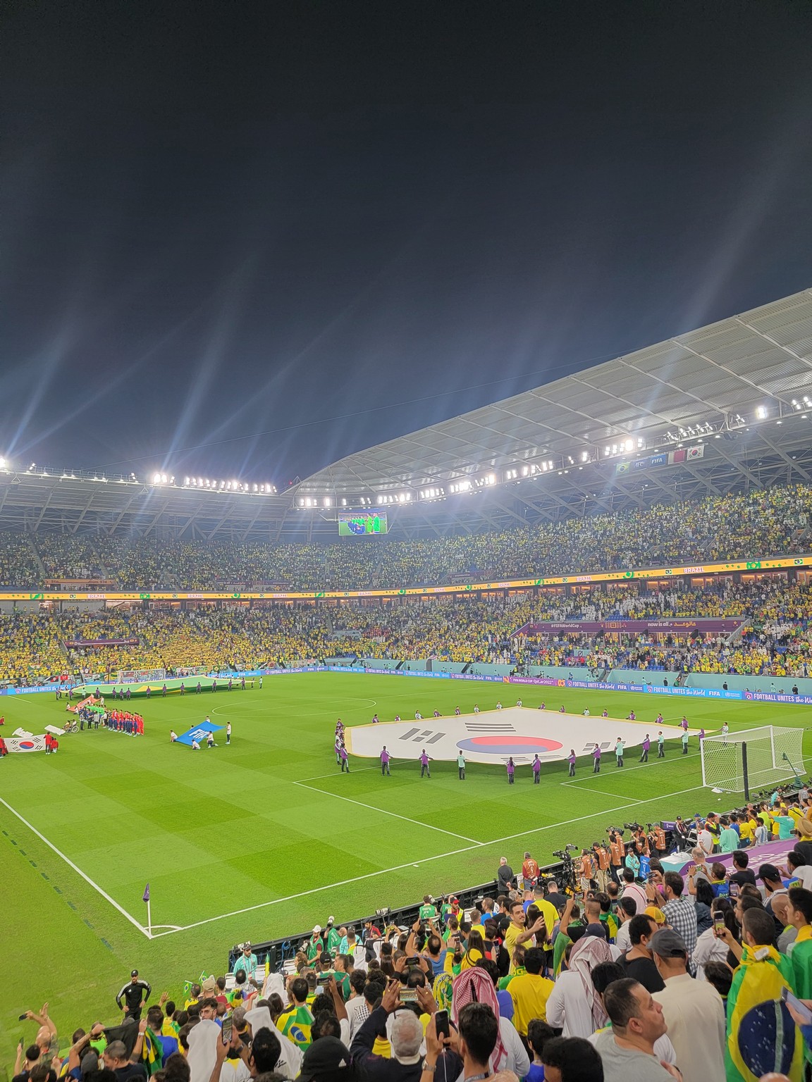 a large stadium filled with people