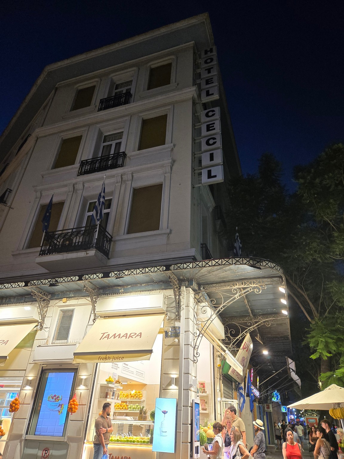 a building with a sign on it