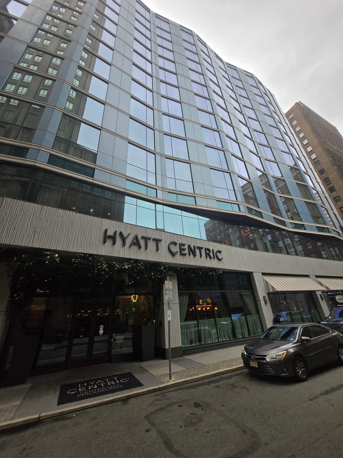 a building with glass windows