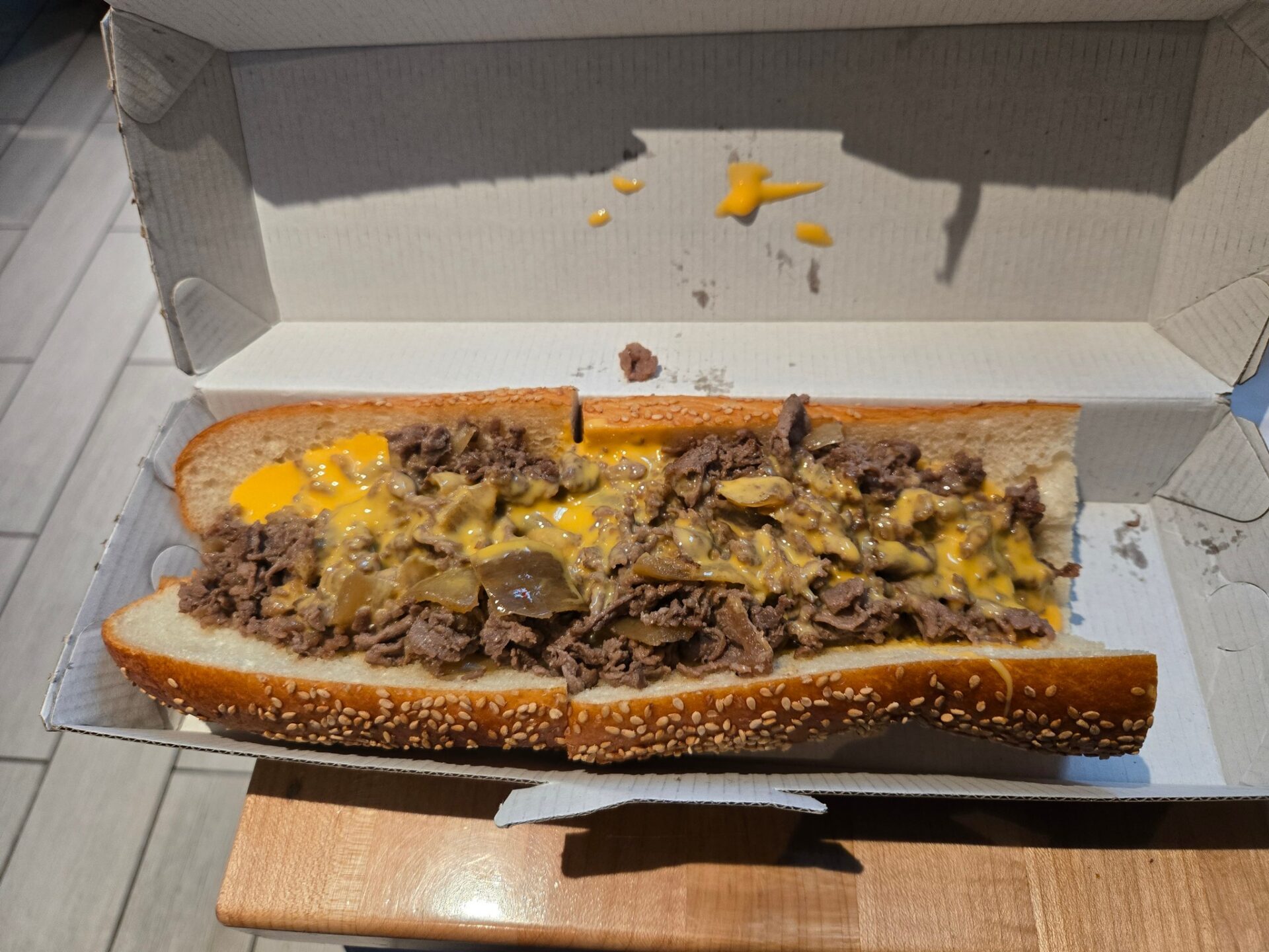 a sandwich in a box