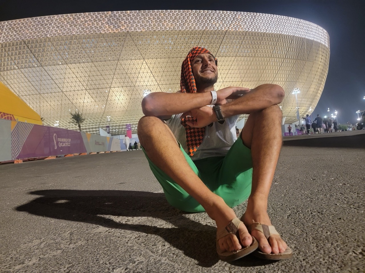 a man sitting on the ground