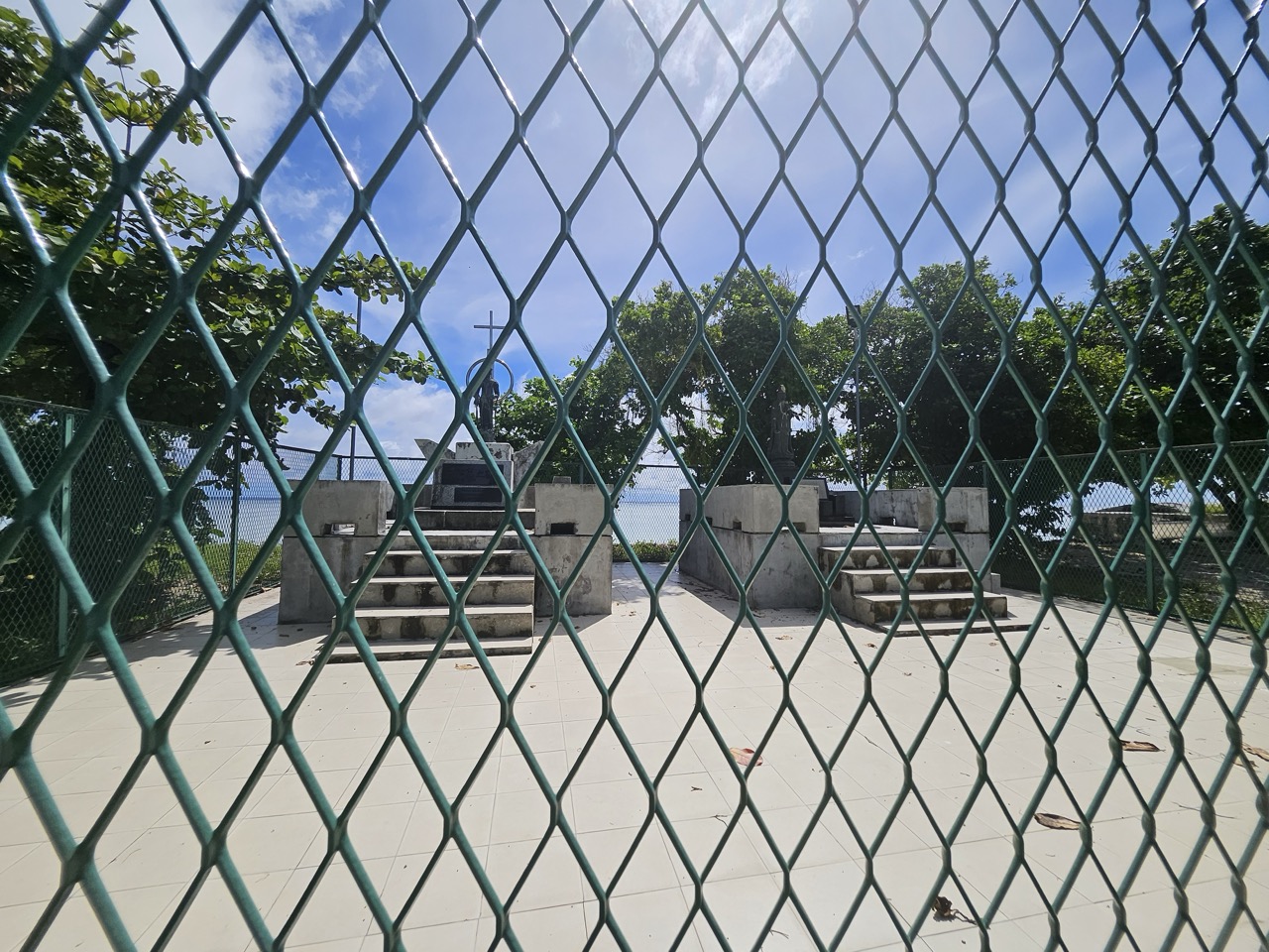 a fence with a fence and a fence