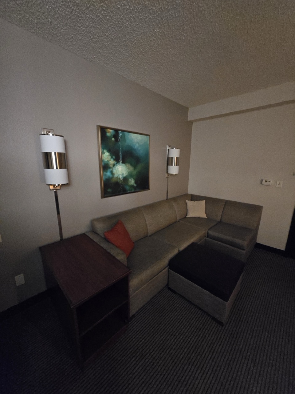 a couch and a table in a room