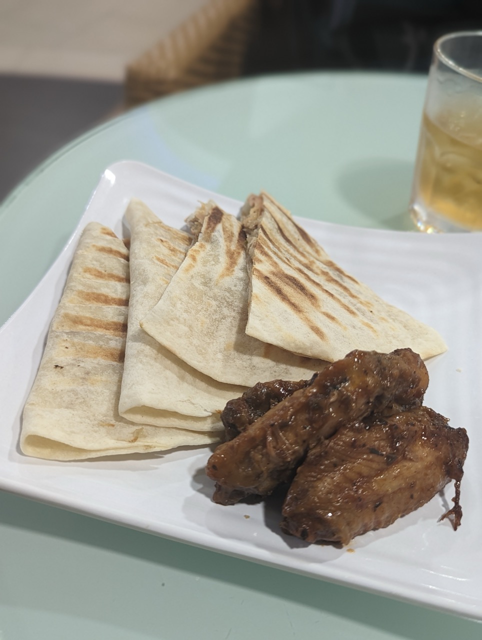 a plate of food on a table