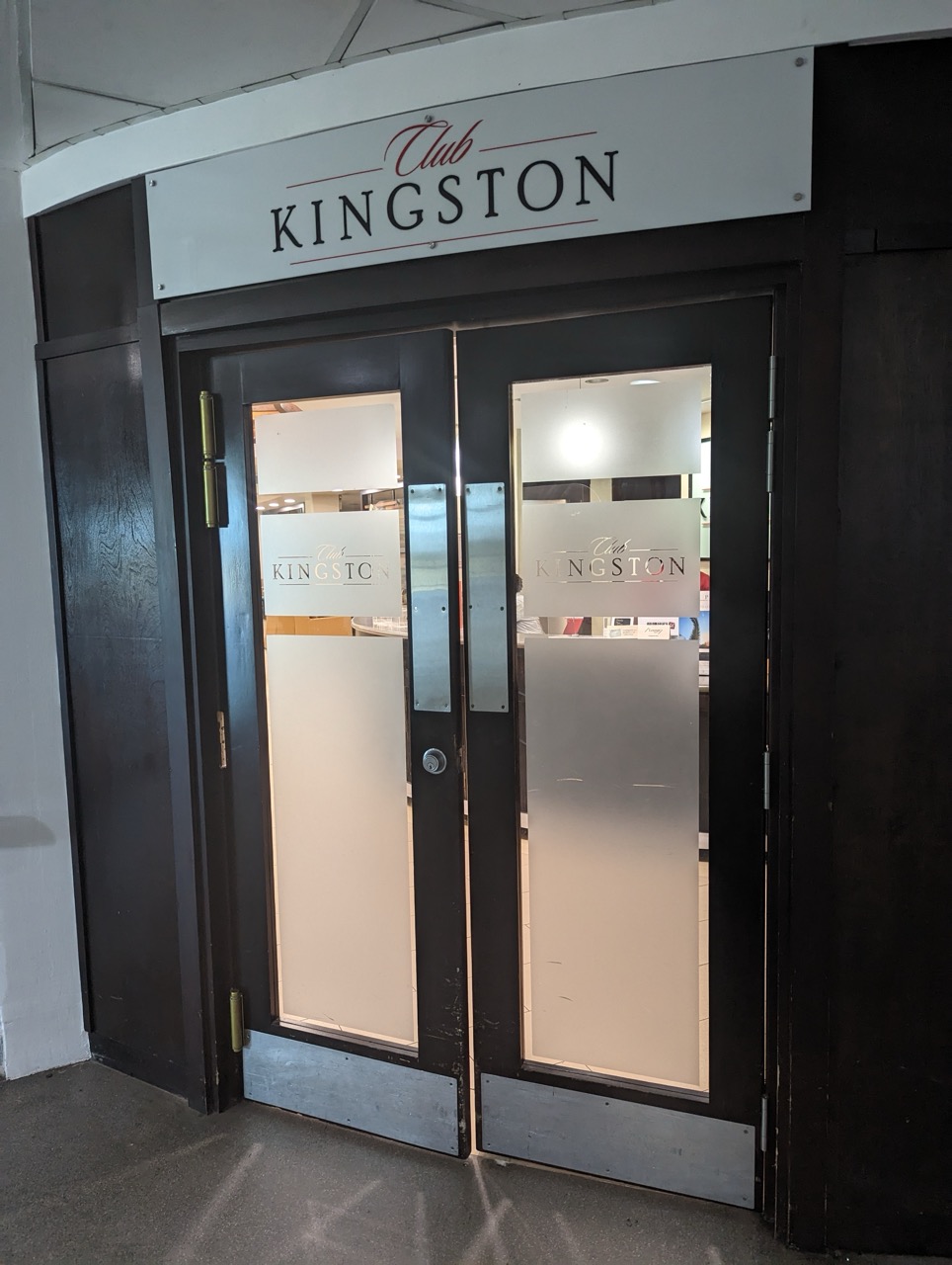 a door with glass panels