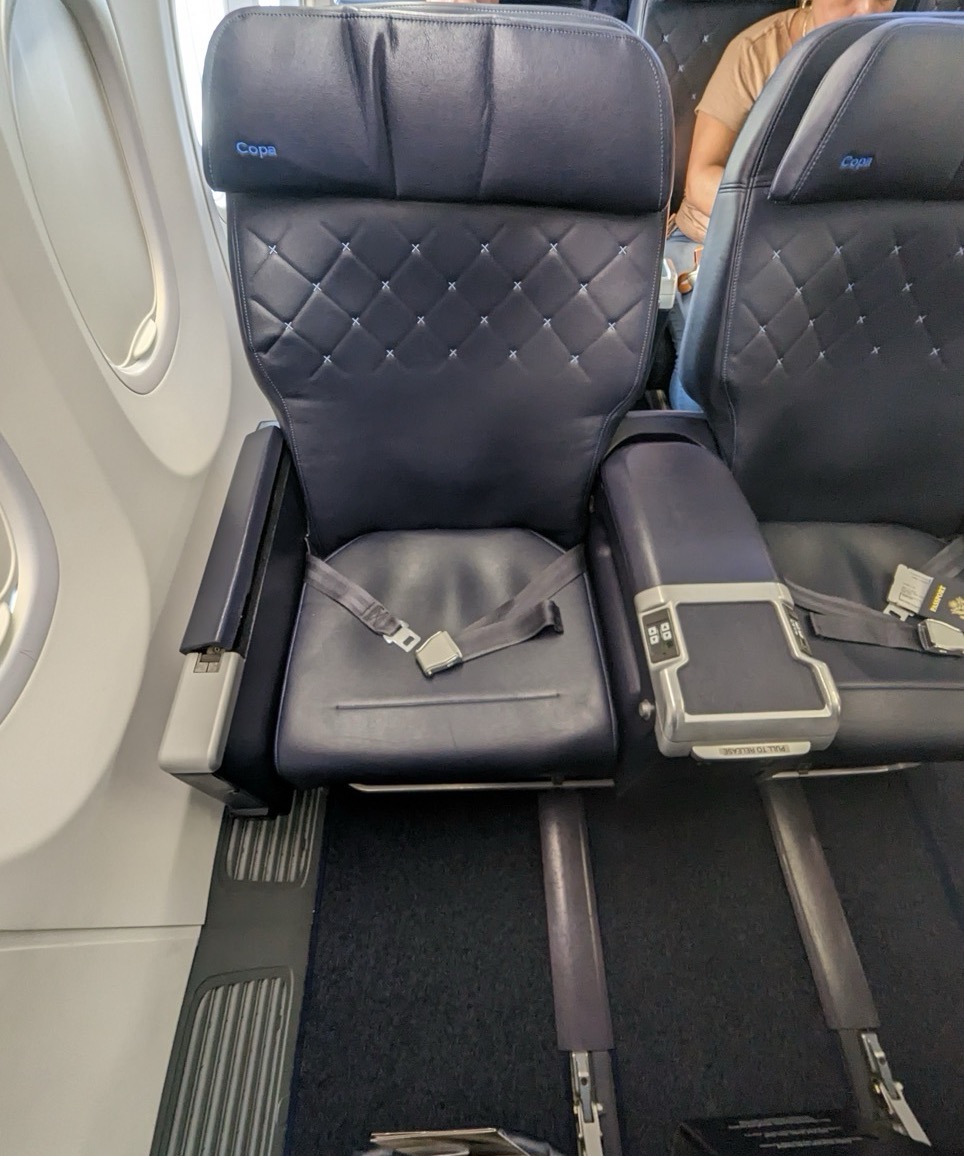 a seat on an airplane