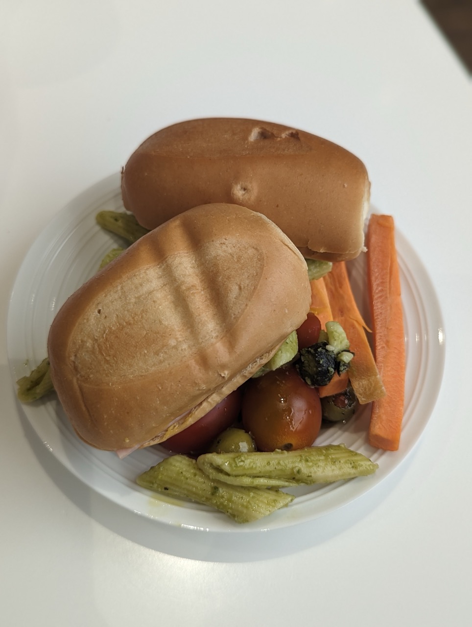 a plate of food on a table