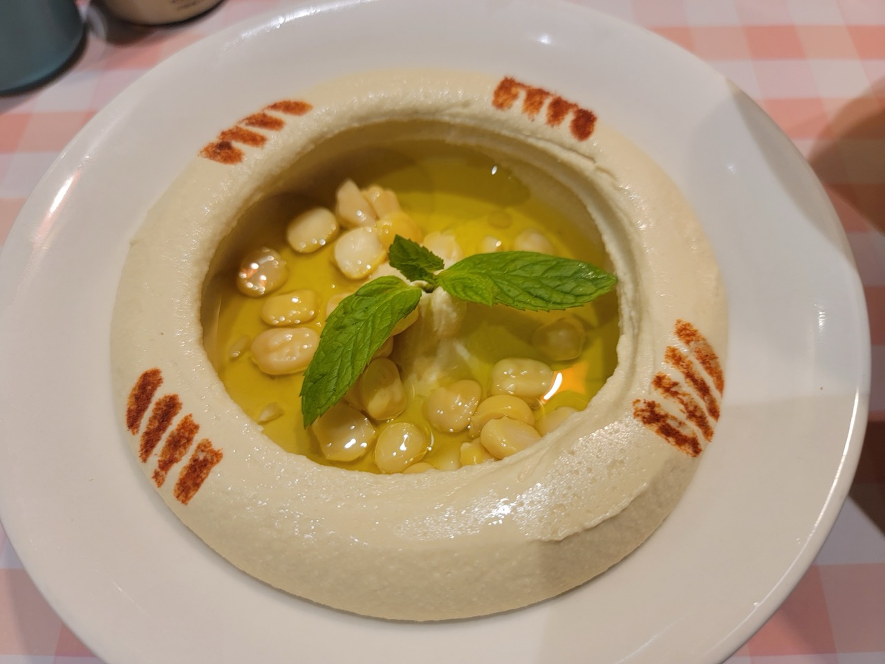 a white bean soup in a bowl