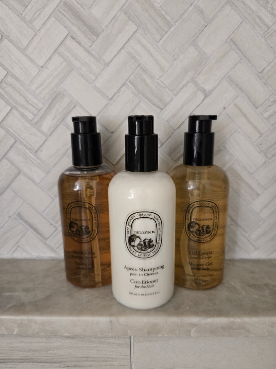 a group of bottles of shampoo