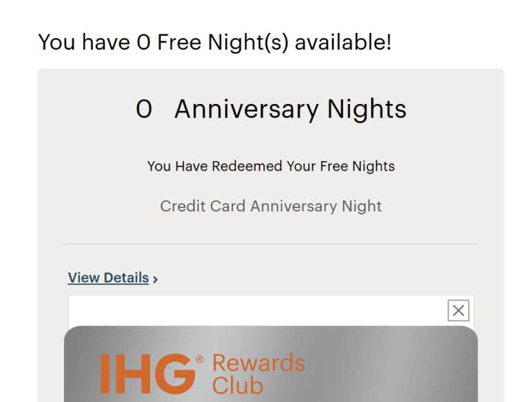 Update: IHG Stay Cert Must Be Used Before Expiration Date